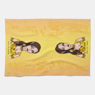 Linge De Cuisine Spirales rouges de fille de nébuleuse