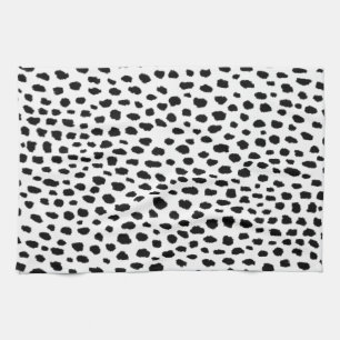 Linge De Cuisine Spots dalmatiens (noir/blanc)