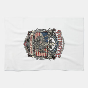 Linge De Cuisine Squelette Cowboy Patriotique Squelette de Patriot 