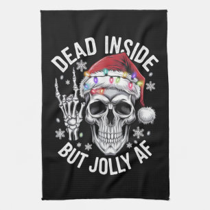 Linge De Cuisine Squelette de Cadeau de Noël Mort à l'Intérieur Mai