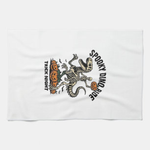 Linge De Cuisine Squelette de dinosaure Halloween Vintage Trick Rid