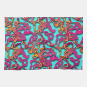 Linge De Cuisine Squiggly Loops seamless patent 14 + your backgr.