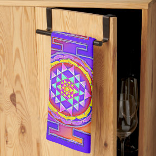 Linge De Cuisine Sri Yantra - Symbole hindouiste Design 1