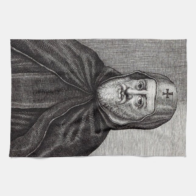 Linge De Cuisine St Ephrem le Syrien Enseignant du Repentir Art (Horizontal)