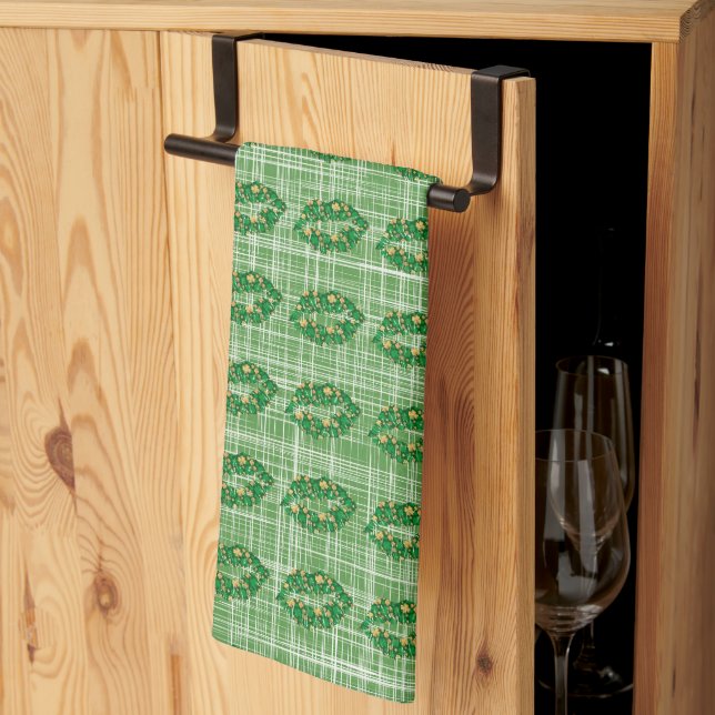 Linge De Cuisine St. Patricks Day Lucky Green Lips (Pliage en tiers)