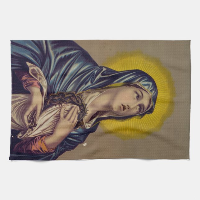 Linge De Cuisine Stabat Mater Notre-Dame des Douleurs Art Devotionn (Horizontal)