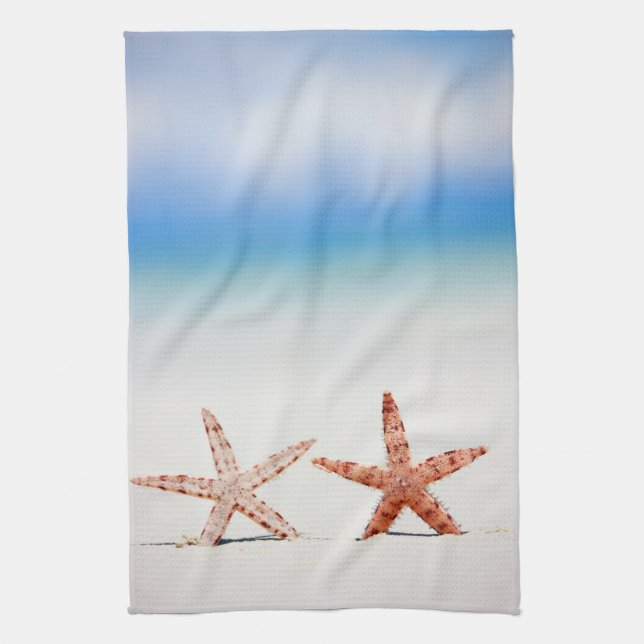 Linge De Cuisine Starfish sur la plage (Vertical)