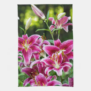 Linge De Cuisine Stargazer Lilies