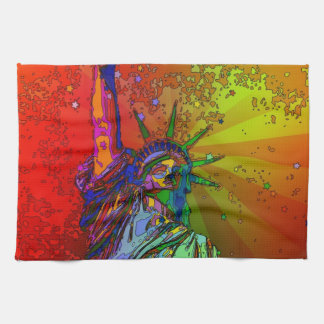 Linge De Cuisine Statue en couleur arc-en-ciel psychédélique NYC de