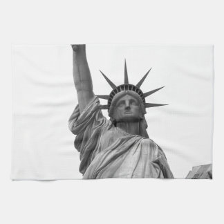 Linge De Cuisine Statue noire et blanche de la Liberté