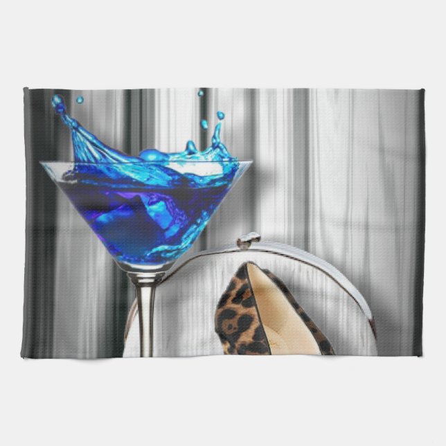 Linge De Cuisine stilletos de fille de cocktail de martini de (Horizontal)
