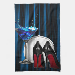 Linge De Cuisine stilletos de fille de cocktail de martini de