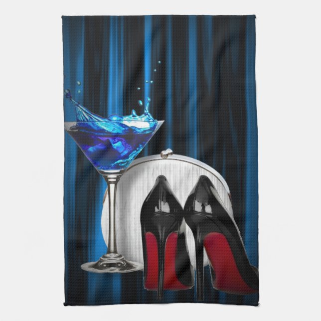 Linge De Cuisine stilletos de fille de cocktail de martini de (Vertical)