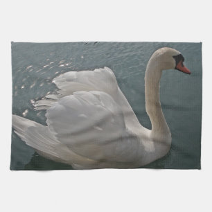 Linge De Cuisine Stolzer de Geschirrtuch Schwan mit Lichtsternchen
