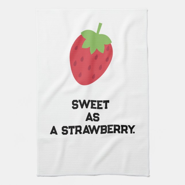 Linge De Cuisine Strawberry Kitchen Towel | Cute Fruit-Themed (Vertical)