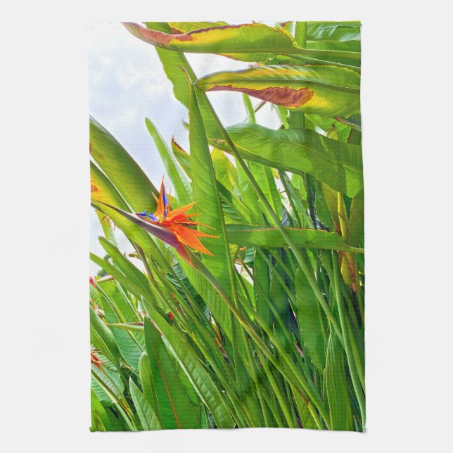 Linge De Cuisine Strelitzia Reginae & Feuilles (Vertical)