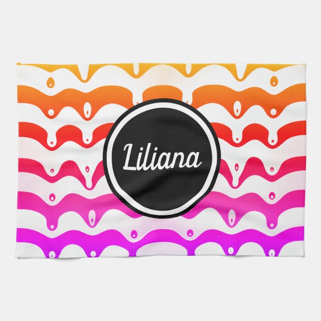 Linge De Cuisine Stripes de Jazzy Tropical (Horizontal)