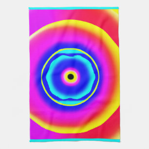 Linge De Cuisine Style Art Motif Dessiné À La Main Colorée