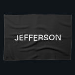 Linge De Cuisine Style moderne Gras Noir Blanc<br><div class="desc">Moderne & personnalisable,  éditer comme vous voulez!</div>