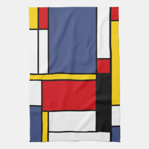 Linge De Cuisine Style Mondrian Design d'art Abstrait moderne