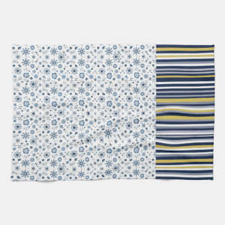 Linge De Cuisine Style Rustique : Rayures Douces avec Accents Flora