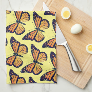Linge De Cuisine Style vintage Monarque Papillon jaune Cuisine