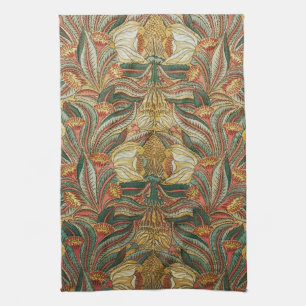 Linge De Cuisine Style William Morris Rose Vert Botanique