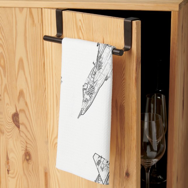 Linge De Cuisine SU 25 Grach Soviet Frogfoot Plane Croquis (Pliage en tiers)