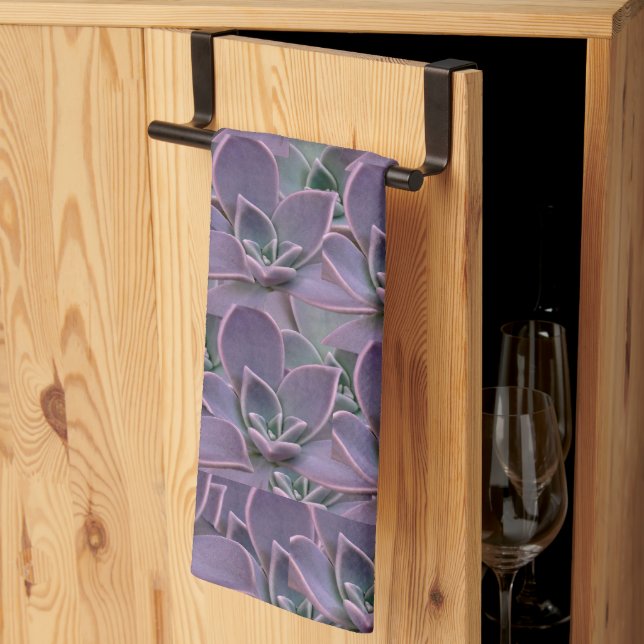 Linge De Cuisine Succulent pourpre (Pliage en tiers)