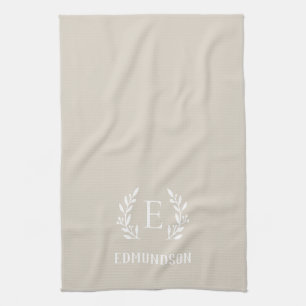 Linge De Cuisine Succursale agricole beige Monogramme Couleurs mo