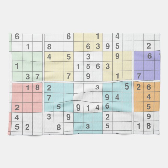 Linge De Cuisine sudoku pastel (Horizontal)