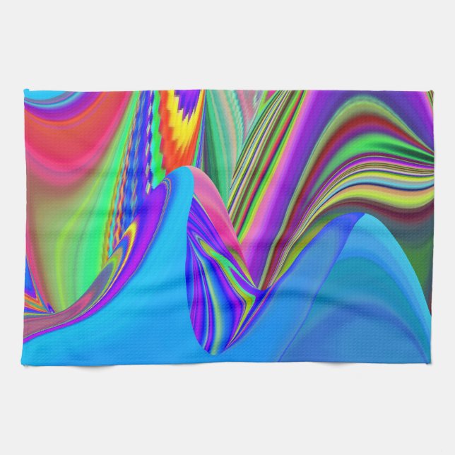 Linge De Cuisine Summerfeel, Rainbowart 3D Abstrait (Horizontal)