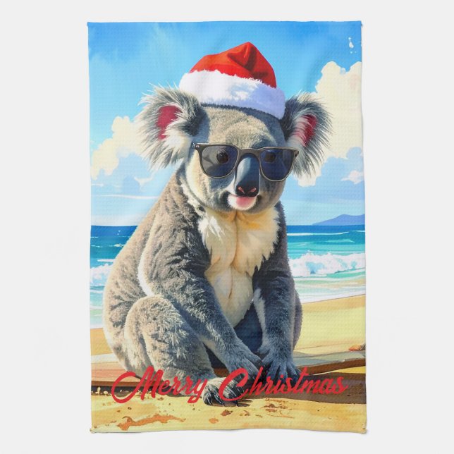 Linge De Cuisine Sun et Surf Koala Santa Hat (Vertical)