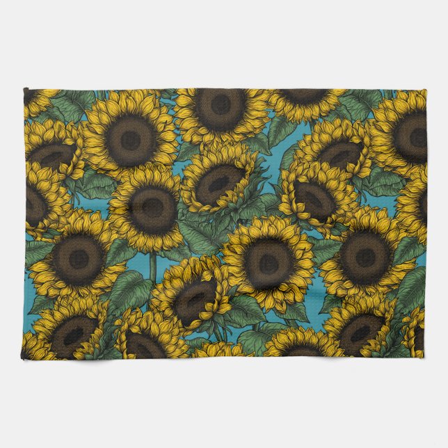 Linge De Cuisine Sunflower field (Horizontal)