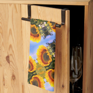 Linge De Cuisine Sunflower In Sunshine Motif d'art Abstrait