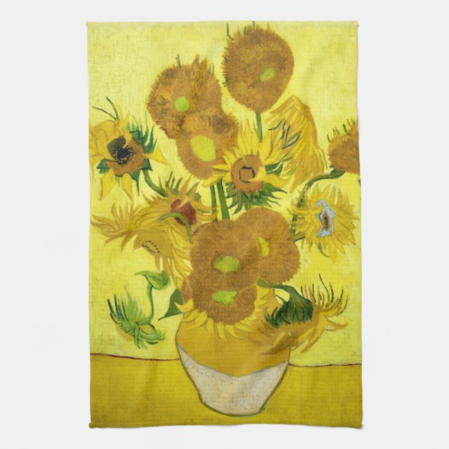 Linge De Cuisine Sunflowers Vincent van Gogh (Vertical)