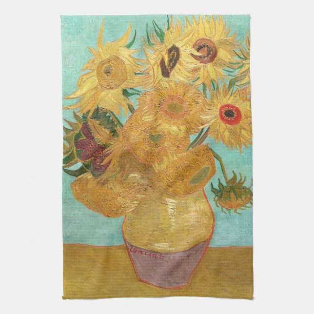 Linge De Cuisine Sunflowers Vincent van Gogh (Vertical)
