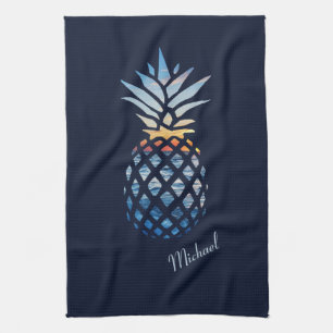 Linge De Cuisine Sunset Beach Ananas Personnalisé Ménage