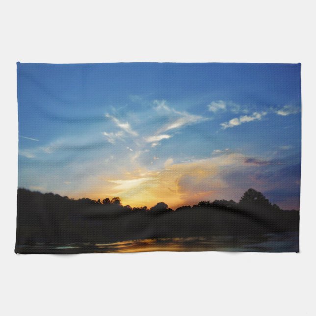 Linge De Cuisine Sunset Mountain Lake (Horizontal)