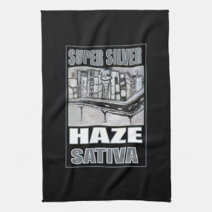 LINGE DE CUISINE SUPER BROUILLARD ARGENTÉ SATIVA