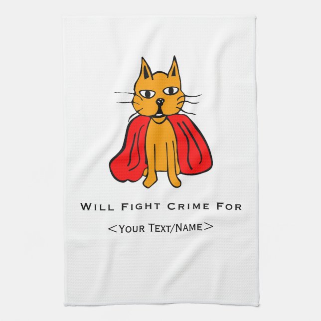 Linge De Cuisine Super Chat Lutter Contre La Criminalité Pour<Your  (Vertical)
