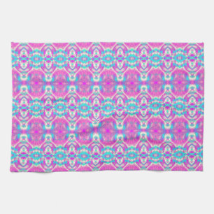 Linge De Cuisine SUPER COOL rose et bleu Motif Abstrait