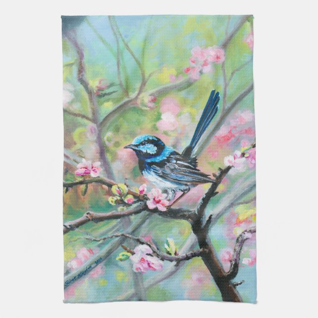 Linge De Cuisine Superbe Fairy Wren - (Vertical)