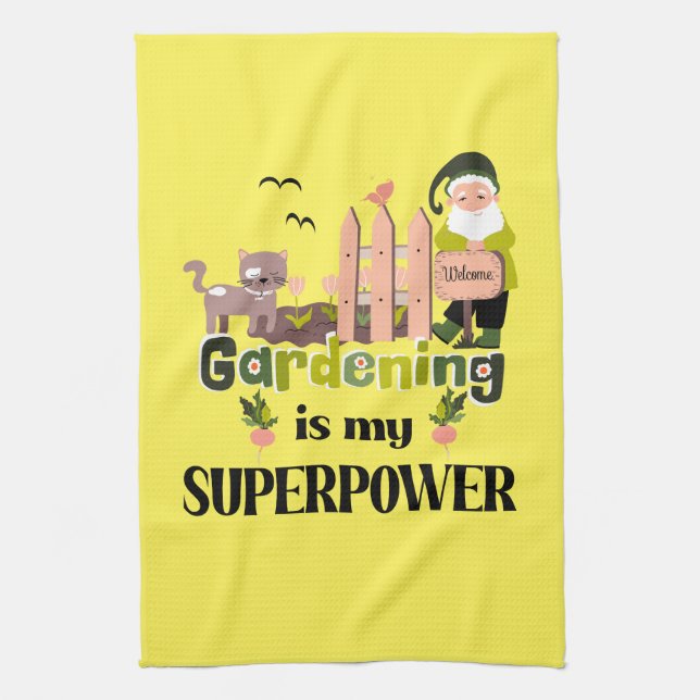 Linge De Cuisine Superpuissance du jardin, jardinier mignon (Vertical)