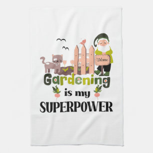 Linge De Cuisine Superpuissance du jardin, jardinier mignon