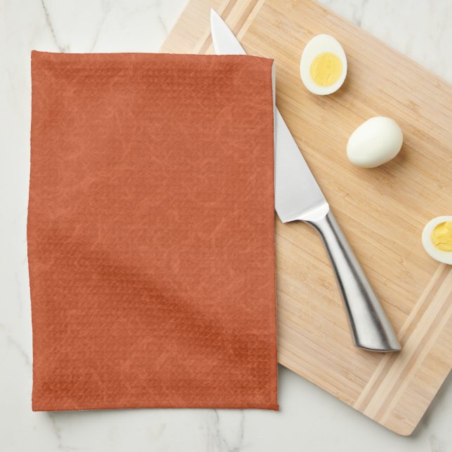 Linge De Cuisine Surface orange texturée avec motif tourbillonnant (Quart Plié)