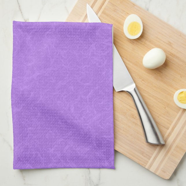 Linge De Cuisine Surface violette texturée avec motif tourbillonnan (Quart Plié)