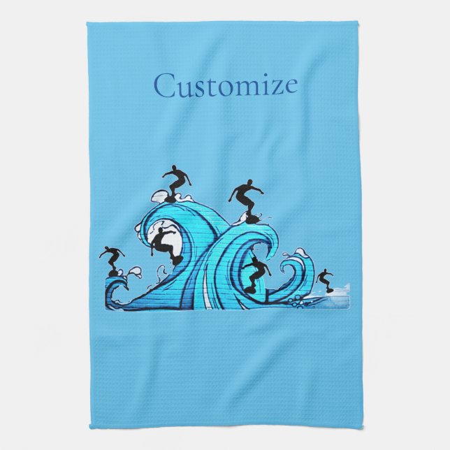 Linge De Cuisine Surfers Partout Thunder_Cove (Vertical)
