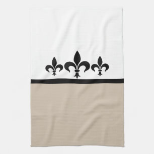 Linge De Cuisine Swanky Fleur De Lis Towel beige