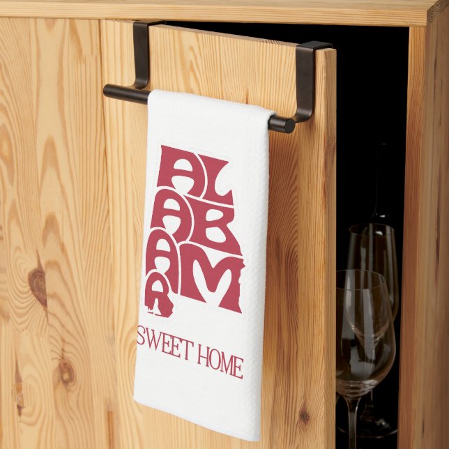 Linge De Cuisine Sweet Home Alabama Crimson (Pliage en tiers)
